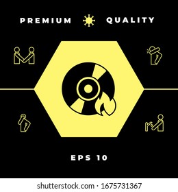Burn CD or DVD icon. Graphic elements for your design