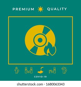 Burn CD or DVD icon. Graphic elements for your design