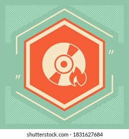 Burn CD or DVD icon. Graphic elements for your design