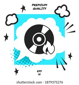 Burn CD or DVD icon. Graphic elements for your design