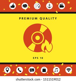 Burn CD  icon. Graphic elements for your design