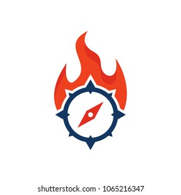 Burn Compass Logo Icon Design