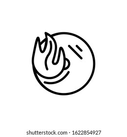 burn disk icon design line style. Perfect for application, web, logo and presentation template