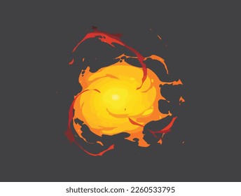 Burn Element flame effect vfx isolated vector illustration