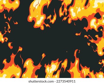 Burn Element flame effect vfx isolated vector illustration background