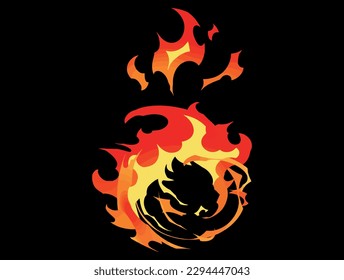 Burn Element smoldering effect vfx cartoon style design isolated vector illustration