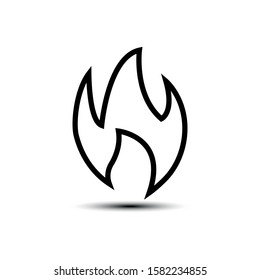 Burn, fire, flame icon . Design template vector