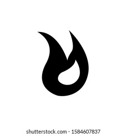 Burn, fire, flame icon . Design template vector