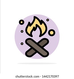 Burn, Fire, Garbage, Pollution, Smoke Abstract Circle Background Flat color Icon