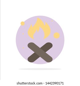 Burn, Fire, Garbage, Pollution, Smoke Abstract Circle Background Flat color Icon