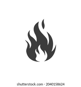 Icono de incendio quemado aislado en gráfico de vectores en blanco y negro