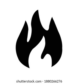 Icono de incendio quemado.hoguera,llama,caliente (ilustración vectorial)