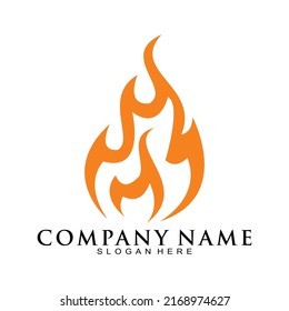 Burn fire illustration vector logo