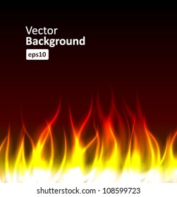 Burn flame fire vector background