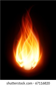 Burn flame fire vector background