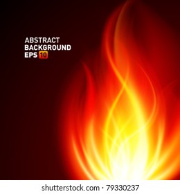 Burn flame fire vector background