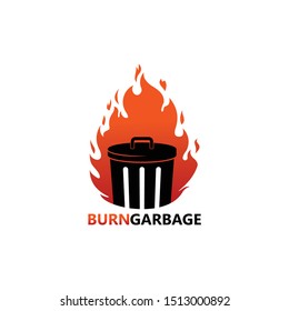 Burn Garbage Logo Template Design