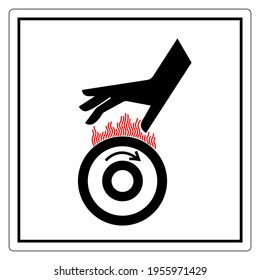 Burn Hazard Hot Rollers Symbol Sign, Vector Illustration, Isolate On White Background Label .EPS10