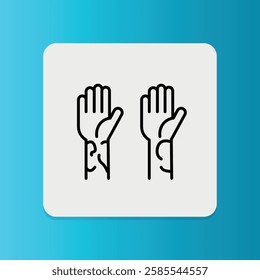 Burn icon.  Editable stroke. Vector illustration.	