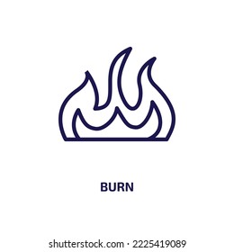 icono de grabación de la colección de naturaleza. Grabación lineal delgada, fuego, icono de contorno caliente aislado en fondo blanco. Signo de grabación vectorial de línea, símbolo para web y móvil