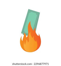 Burn money vector design illustration