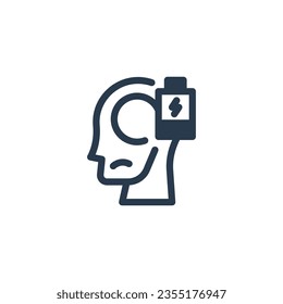 Burn out mental health vector icon illustration