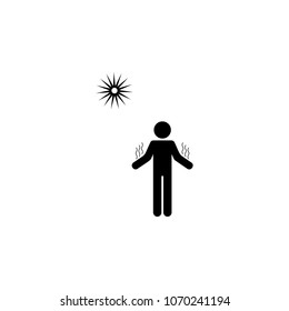 burn out of the sun icon. Element of holiday at sea illustration. Premium quality graphic design icon. Signs and symbols collection icon for websites, web design, mobile app on white background