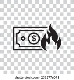 burn rate icon , financial icon