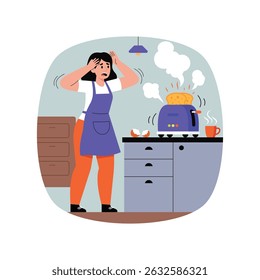 Burn sandwich Vector illustration.  EPS 10 File