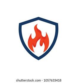 Burn Shield Logo Icon Design Stock Vector (Royalty Free) 1057633418 ...