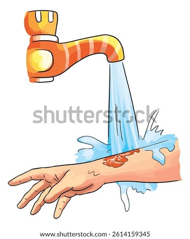 Burn Skin First Aid Dressing Illustration