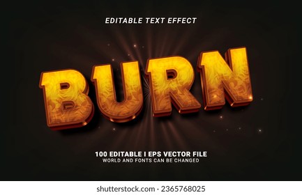 burn text effect graphic style