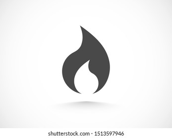 Burn vector icon, Fire icon, Hot sign