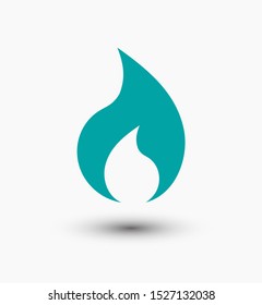 Burn vector icon, Fire icon, Hot sign