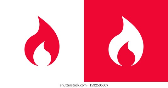 Burn vector icon, Fire icon, Hot sign