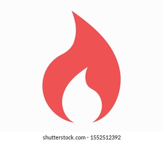 Burn vector icon, Fire icon, Hot sign