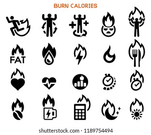 Burn Your Calories Icon. Crazy In Exercise