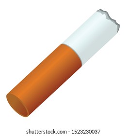 Burned cigar icon. Cartoon of burned cigar vector icon for web design isolated on white background