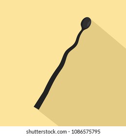 Burned match icon. Flat illustration of burned match vector icon for web design