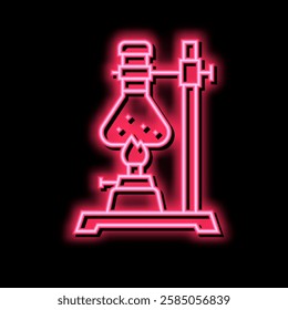 burner boiling chemistry liquid neon light sign vector. burner boiling chemistry liquid illustration