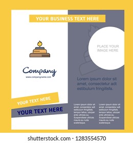 Burner Company Brochure Template. Vector Busienss Template