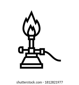 burner equipment line icon vector. burner equipment sign. isolated contour symbol black illustration