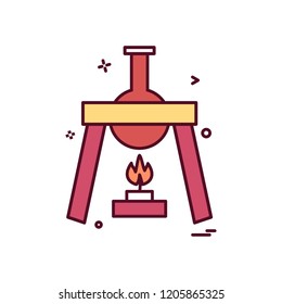 burner flask icon vector design