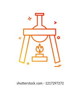 burner flask icon vector design