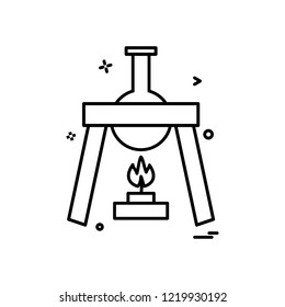 burner flask icon vector design