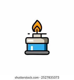 Burner flat color icon vector illustration