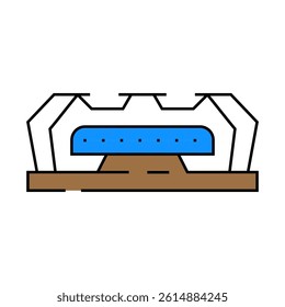 burner gas service line icon vector. burner gas service sign. isolated symbol illustration