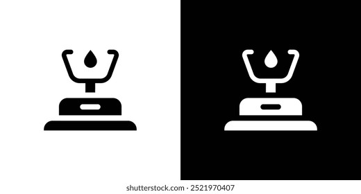 Burner Gas Stove icon set vector illustration