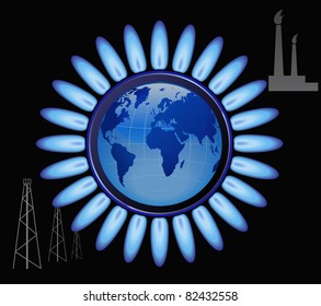 Burner gas stove is shown in the picture.