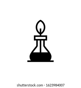 Burner glyph icon vector, Flat vector burner icon symbol sign in black flat shape design on white background